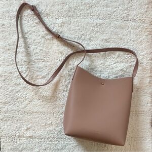 NWOT Anthropologie Samara Blush Pink Crossbody Bucket Bag